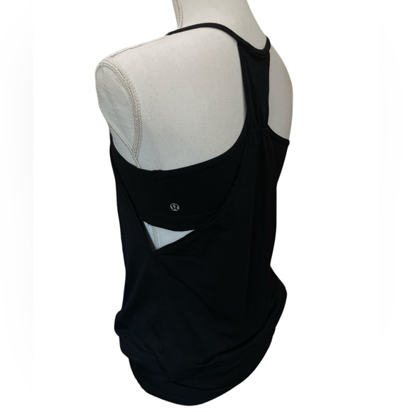Lululemon Womens Tuck Me In Tank Black Shelf Bra Yoga Size 6 - Picture 8 of 9